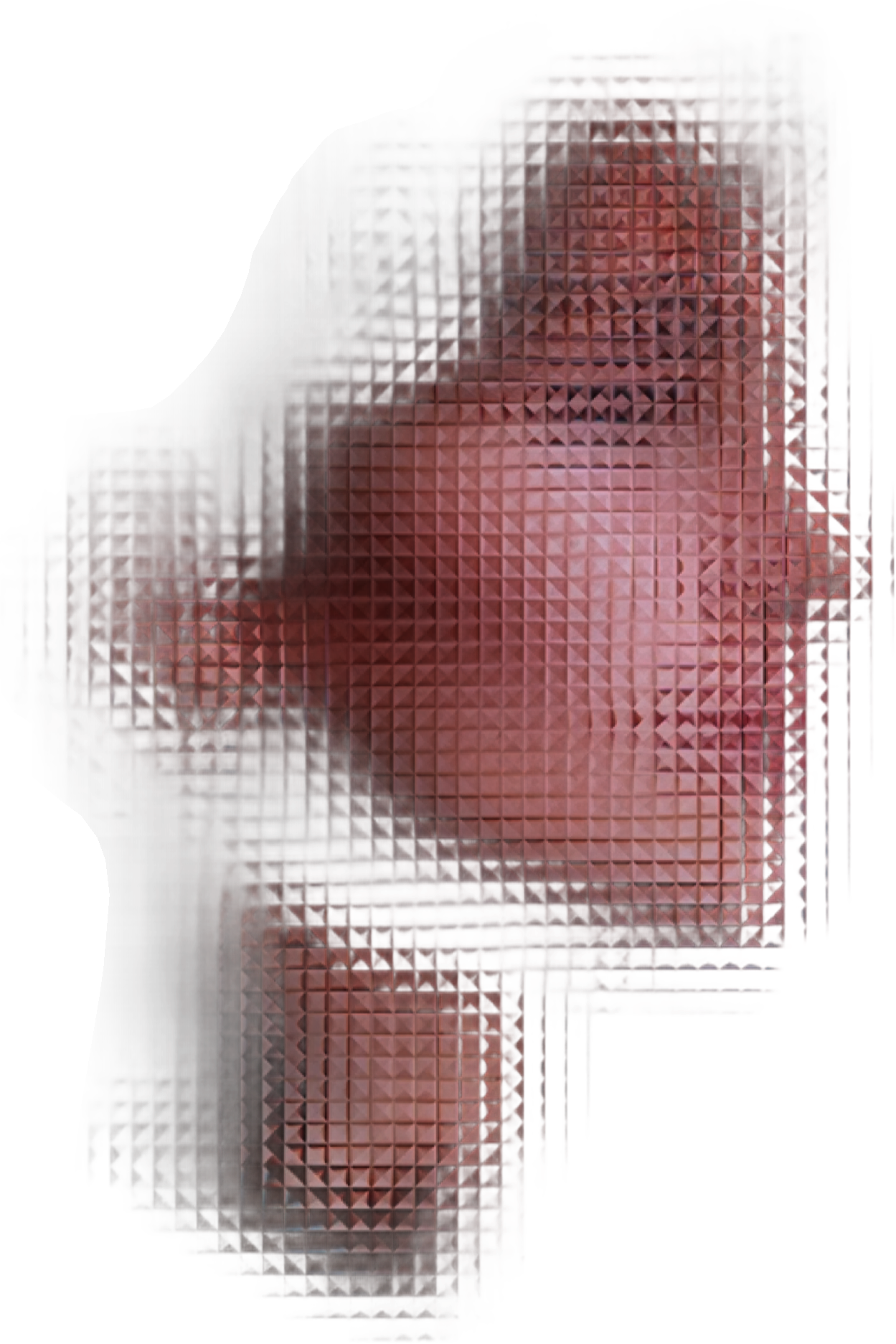 Pixelated human profile